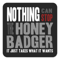NOTHING can stop the Honey Badger (dark)