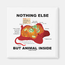 Nothing Else But Animal Inside (Eukaryotic Cell) Fridge Magnets