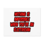 Nothing Is Impossible...Electrician Postcard