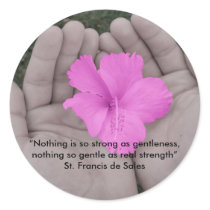 “Nothing is so strong as gen... Round Stickers