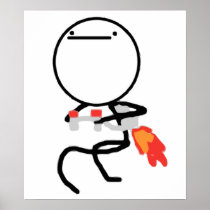 Nothing To Do Here Jet Pack Guy Poster