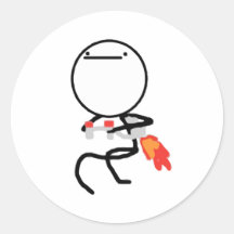 Nothing To Do Here Jet Pack Guy Stickers