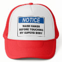 Notice - Wash Hands... hats