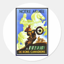 Notre Armee Round Stickers
