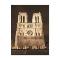 Notre Dame at night Postcard