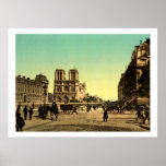 Notre Dame Cathedral, Paris France Poster