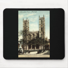 Notre Dame Church Montreal Vintage 1914 Mouse Pad