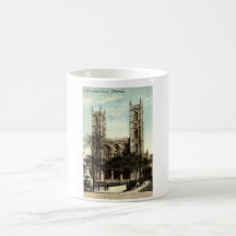 Notre Dame Church Montreal Vintage 1914 Mugs