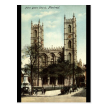 Notre Dame Church Montreal Vintage 1914 Post Card