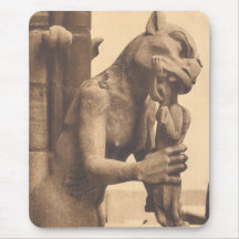 Notre Dame Gargoyle Eating a Snack Mouse Pads