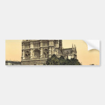 Notre Dame, Paris, France classic Photochrom Bumper Stickers