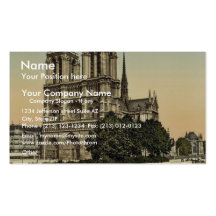 Notre Dame, Paris, France classic Photochrom Business Card Templates