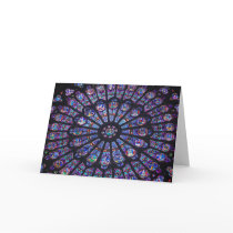 Notre Dame Rose Window Greeting Cards