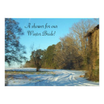 Notre jeune mariée d'hiver -- Douche nuptiale Invitations Personnalisées