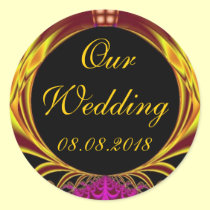 Notre mariage - faites gagner la date autocollants