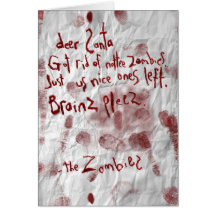 Nottee (Naughty) zombies Card