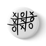 noughts and crosses - tic tac toe pinback buttons