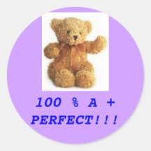 Nounours A 100% + Autocollant