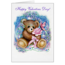 nounours, jour de Valentines heureux ! Cartes De Vœux