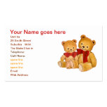 Nounours mignon modèle de carte de visite