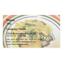 Nourriture de cuisine de dîner de Piccata de poule Modèles De Cartes De Visite