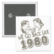 Nous retournons comme 1980-Button Pin's Avec Agrafe