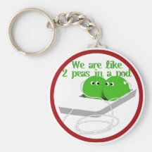 Nous sommes comme deux pois dans une cosse porte-clefs