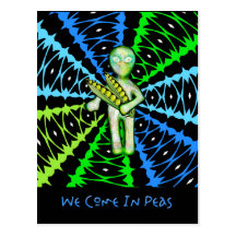 Nous venons en pois ! carte postale
