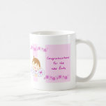 Nouveau bébé de félicitations tasse