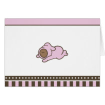 Nouveau carte pour notes de bébé (peau foncée) cartes