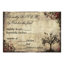 Nouveau faire-part de mariage vintage RSVP de la v
