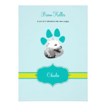 Nouveau garçon de faire-part de chien/chat "de pré