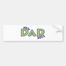 Nouveau papa 2012 autocollant pour voiture