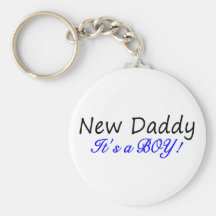 Nouveau papa son un garçon porte-clef