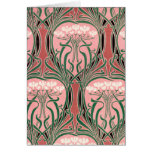 Nouveau Pink and Green Cards