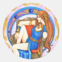 Nouveau Round Sticker
