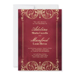 Nouveau Victorian: Red & Gold Wedding Invites
