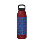 Nouveau vintage d'art dans le bleu de lavande bouteille d'eau réutilisable