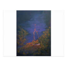 Nouveau Well at twilight Post Card