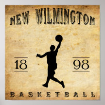 Nouveau Wilmington Pennsylvanie basket-ball de 189 Posters