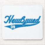 Nouveaux mariés '09 (bleu de manuscrit de base-bal tapis de souris
