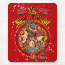 Nouvelle année chinoise Mouspad avec le tigre et l Tapis De Souris