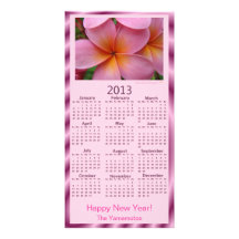 Nouvelle carte de calendrier du Plumeria 2013 de r Cartes Avec Photo