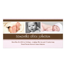 Nouvelle carte de faire-part de photo de bébé cartes de vœux avec photo