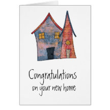 nouvelle carte de note à la maison de félicitation
