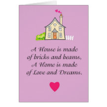 Nouvelle carte de voeux à la maison