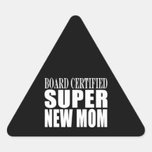 Nouvelles mères de baby showers drôles : Nouvelle  Autocollant En Triangle