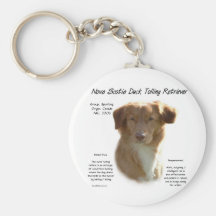 Nova Scotia Duck Tolling Retriever History Design Keychain