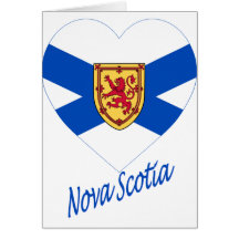 Nova Scotia Flag Heart with Name Greeting Card