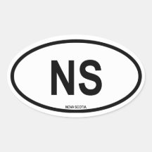 Nova Scotia "NS" Oval Stickers